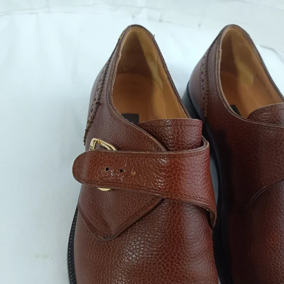 BallyMens luxury medallion Size 43 us 10 monk strap leather  display picture 3